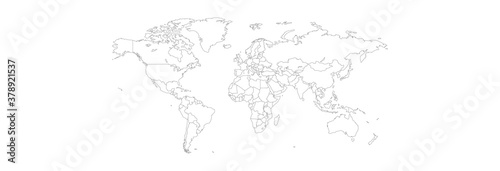 Outline map of the world in gray on a white background.