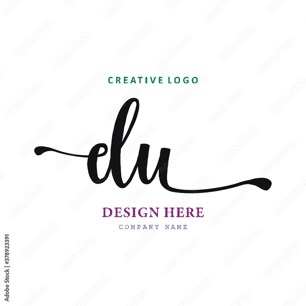 logo layout DU. simple, elegant, easy to understand and authoritative