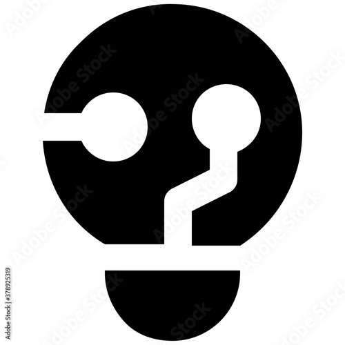 
Fille vector design of idea technology icon
