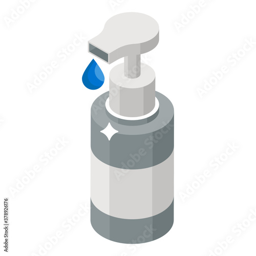 
Liquid face makeup accessory icon, isometric editable style 
