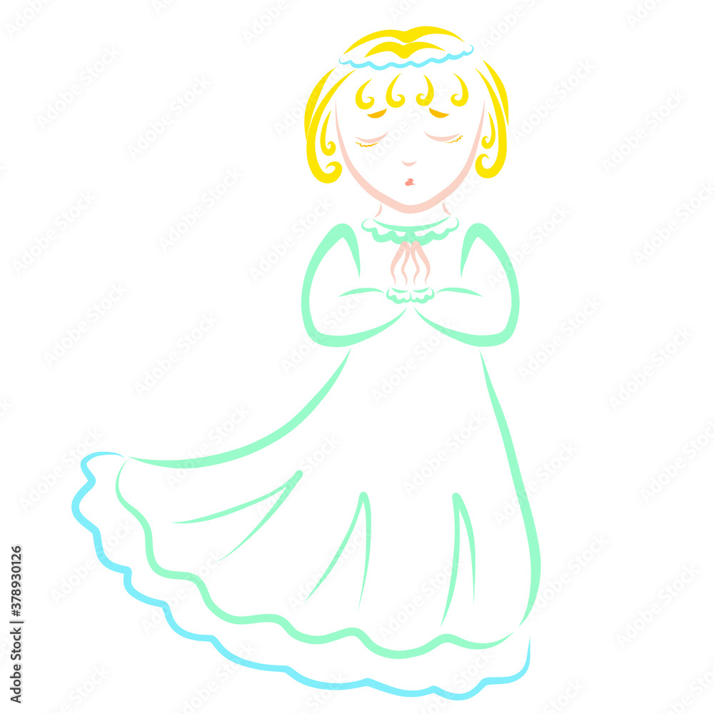 girl in a long dress prays to god girl in a long dress prays to god