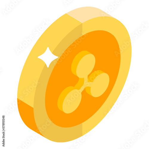 
Trendy isometric vector design of altcoin icon
