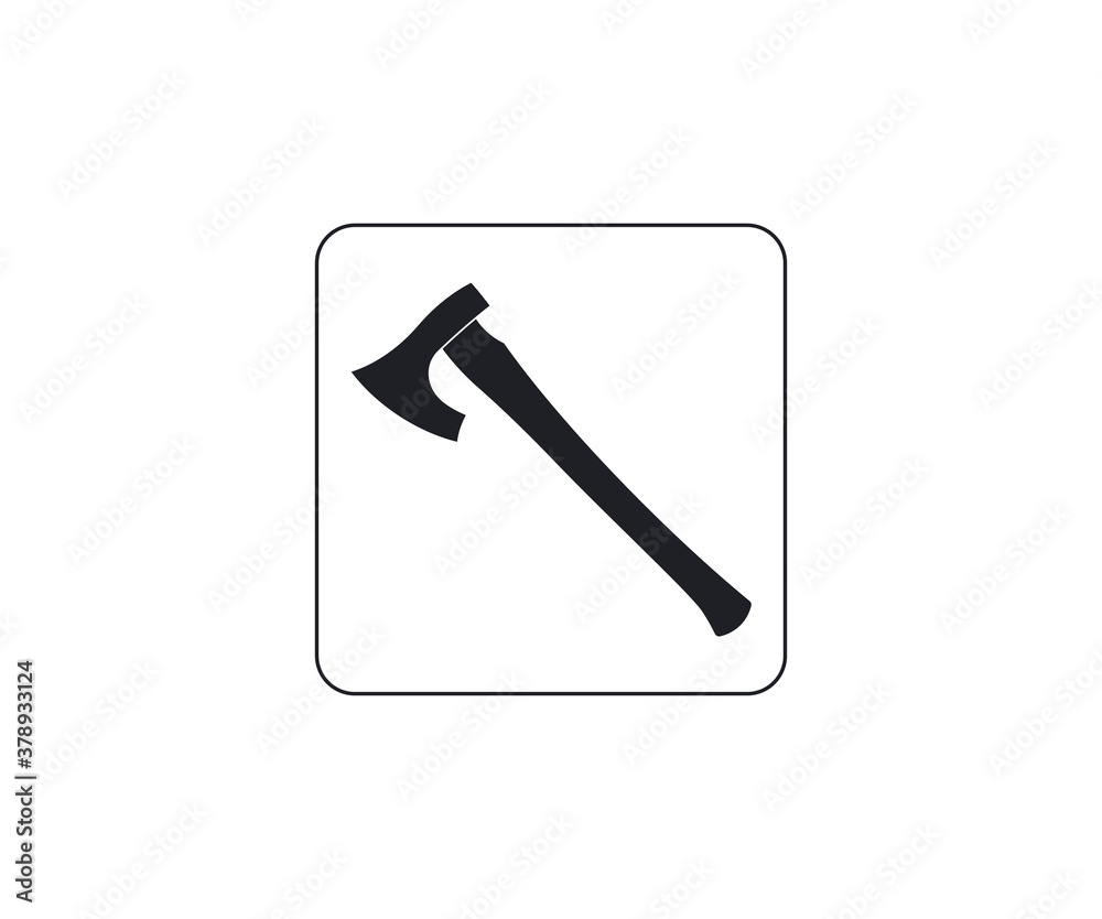 Axe, equipment, tool icon. Vector illustration, flat design. Axe, equipment, tool icon. Vector illustration, flat design.