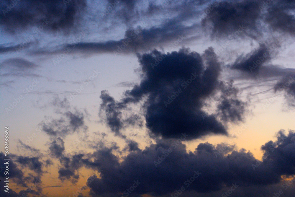 Fototapeta premium sunset behind cloud storm 2