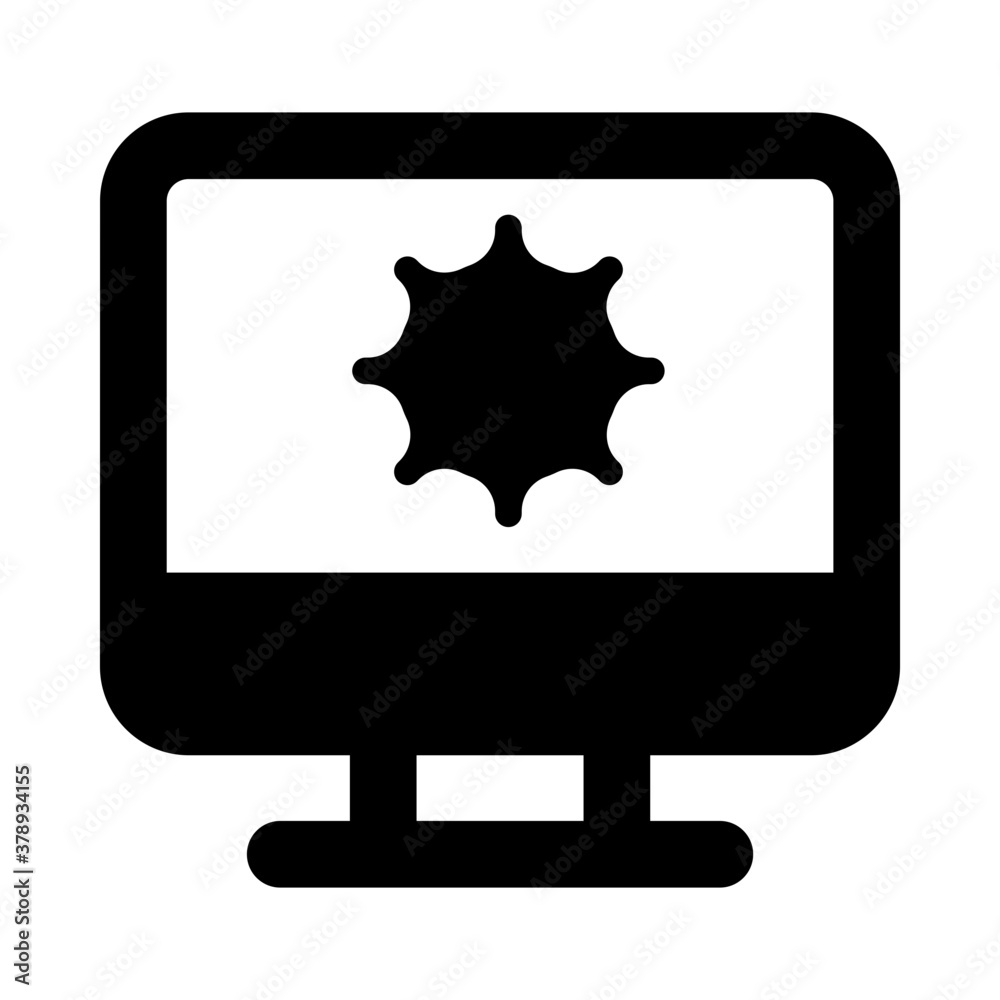 Vector style of cyber virus, glyph icon
Vector style of cyber virus, glyph icon