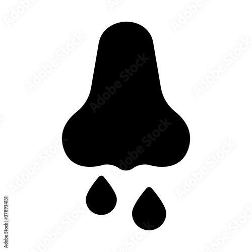 
Runny nose icon design, vector style of sinusitis coronavirus
