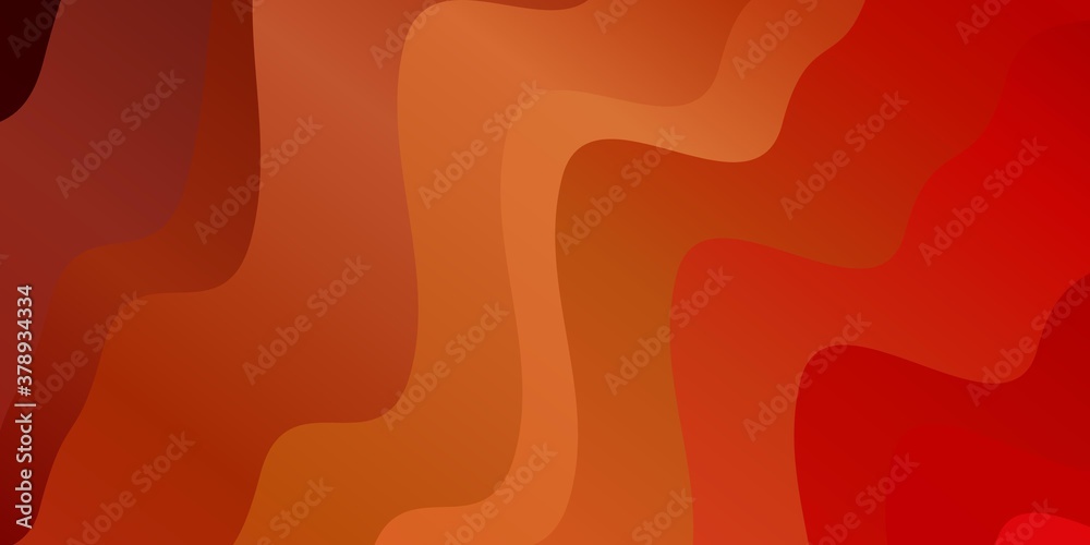 Light Orange vector template with curved lines. Colorful illustration with curved lines. Pattern for ads, commercials.