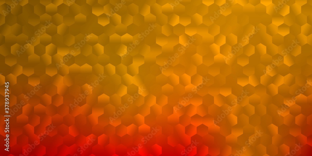 Naklejka premium Light orange vector texture with memphis shapes.