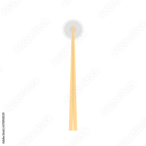 Chopsticks vector. chopsticks white background. wallpaper. free space for text.