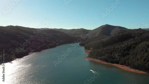 dornes river zezere mountains boat  photo