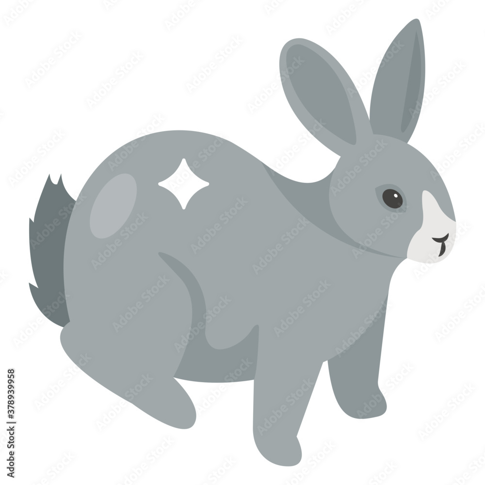 
Bunny, rabbit icon in isometric design 
