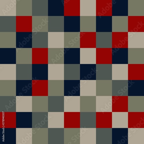 Checkered gingham fabric seamless pattern. usa color plaid pattern, scottish ornament