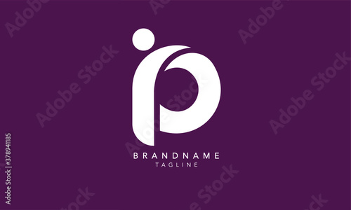 Alphabet letters Initials Monogram logo IP, PI, I and P photo
