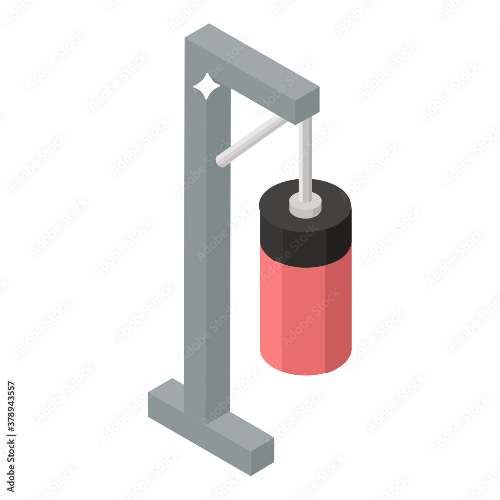 A stuffed or inflated sports bag, icon of punching bag
A stuffed or inflated sports bag, icon of punching bag