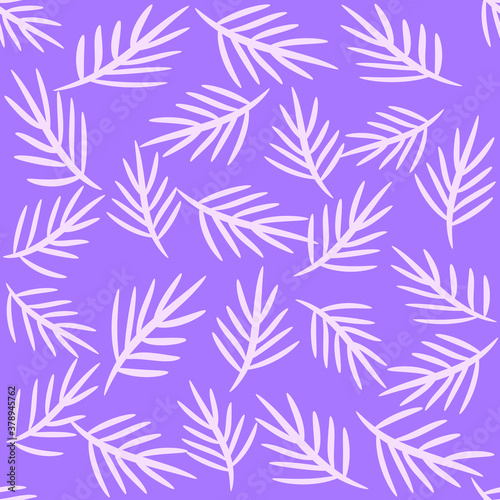 seamless background with leaves, llavender blue color