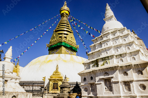 Swayambhu.Centro religioso de peregrinación tanto para budistas como hinduistas.Kathmandu, Nepal, Asia. photo