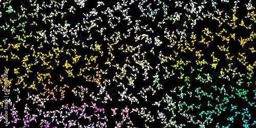 Dark multicolor vector backdrop with chaotic shapes.