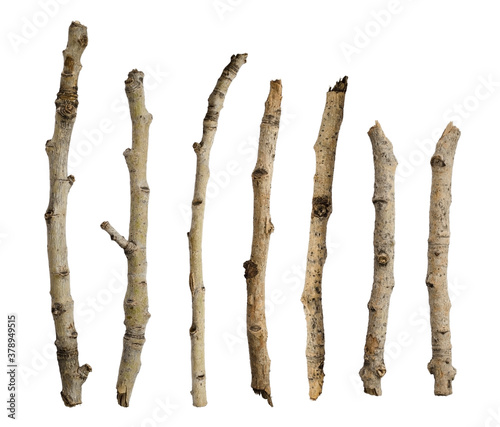 Valokuva Sticks isolated on a white background without a shadow