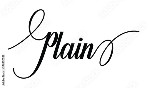 Plain Calligraphy  Script Black text Cursive Typography words and phrase isolated on the White background 