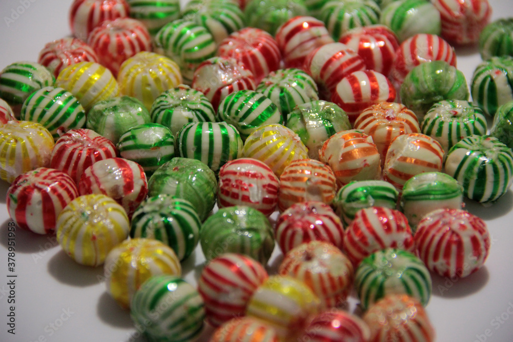 delicious and colorful candy varieties
