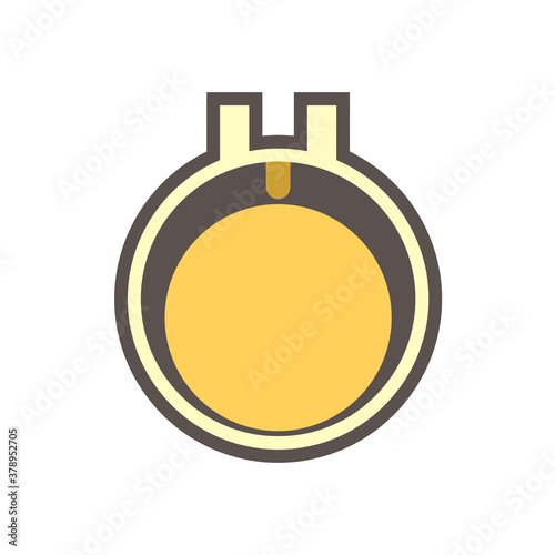 Rolling piston compressor icon. Also called swing compressor or rolling cylinder compressor. Consist of single rolling piston. For refrigerant or cooling in air conditioning HVAC system of automobile.