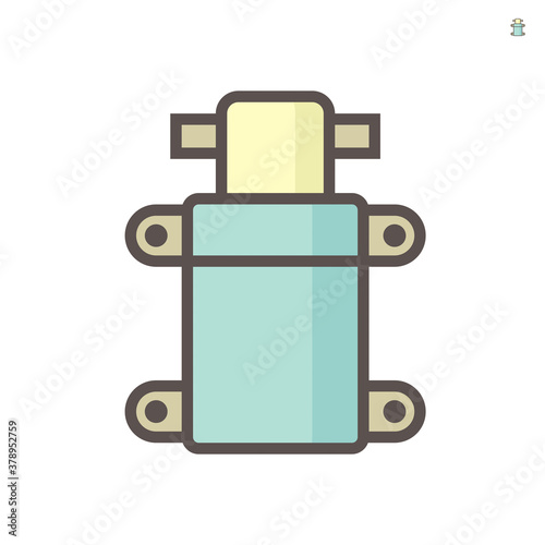 Demand pump icon. Also called sprayer pump or diaphragm pump. Rubber diaphragm inside. Use in water filtration reverse osmosis system, irrigation sprinkler, car wash, beverage production. 48x48 px.