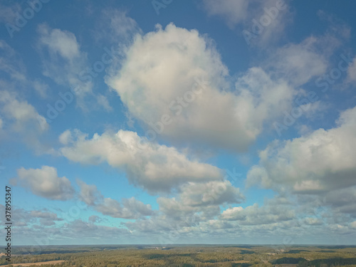 View of the blue sky with clouds