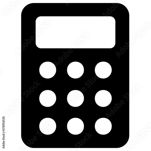 
Calculator icon design, filled vector of adder 
 photo