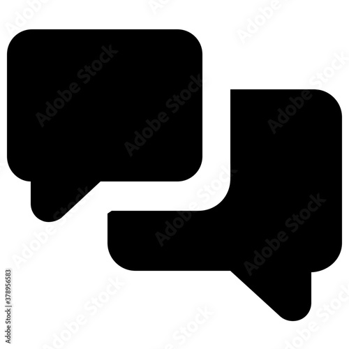 
Messaging icon design, communication in filled vector 
