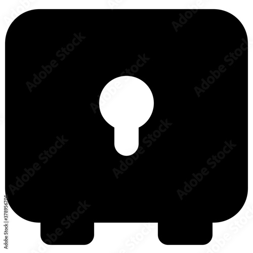 
Vector of locker having keyhole inside, modern filled icon 
