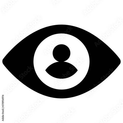 
User watching vector style, observation concept 
