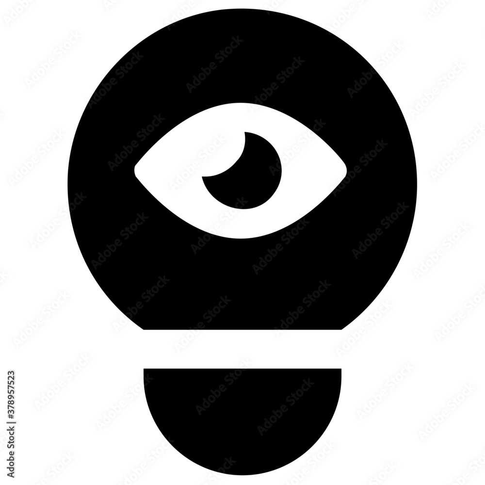 Eye inside bulb, trendy vector of idea monitoring
Eye inside bulb, trendy vector of idea monitoring
