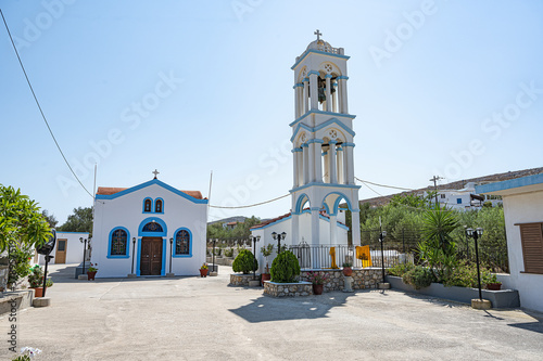Kirche auf der Insel Perimos, bei der Insel Kos, Ägäis, Griechenland