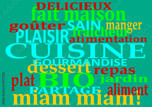 cuisine ,tag de mots , concept