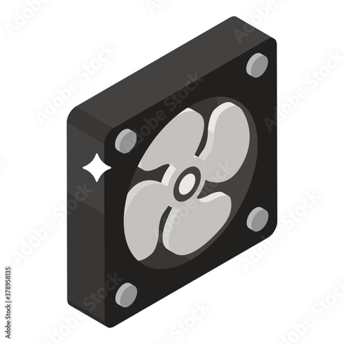 
Trendy isometric design of exhaust fan icon
