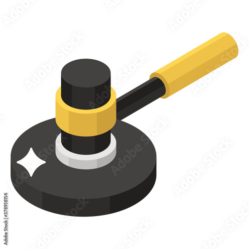 
Modern design icon of verdict in isometric style 
