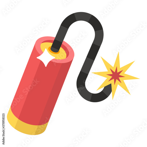 
Isometric design of dynamite bomb icon, editable vector 
