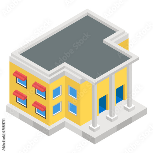 
Exhibition center icon design, modern building concept 
