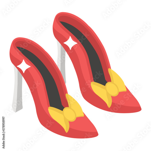 
Adorable high heels, ladies sandals icon in editable design 
