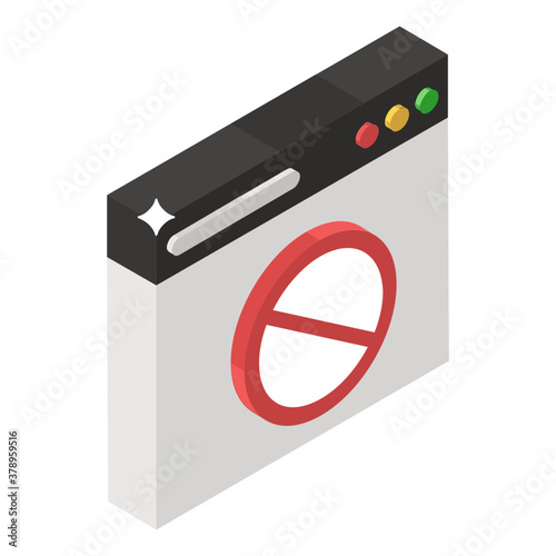 
Forbidden sign on web page showing concept of access denied icon
