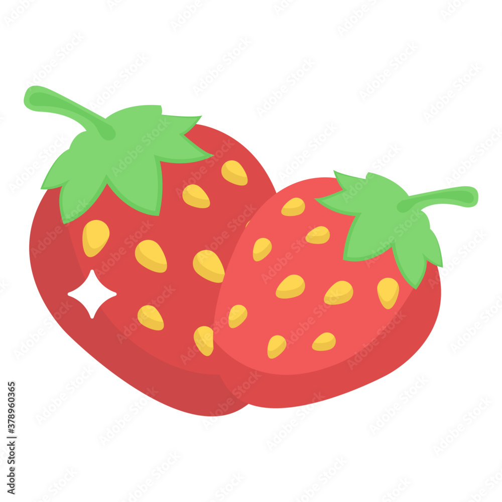 A fresh strawberries icon in isometric vector style
A fresh strawberries icon in isometric vector style