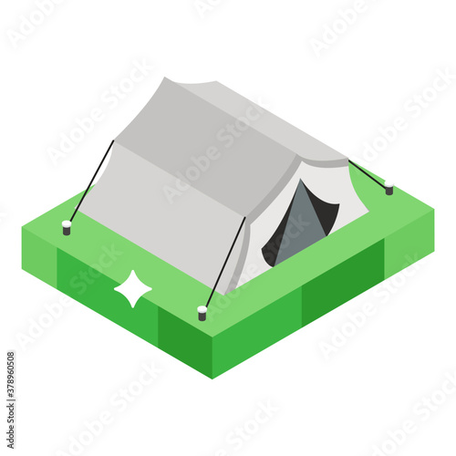 
Icon of wedding tent in isometric design, editable vector 
