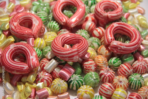 delicious and colorful candy varieties