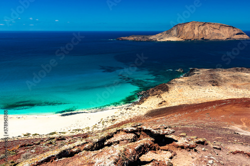 Paisajes de la isla Graciosa de Lanzarote