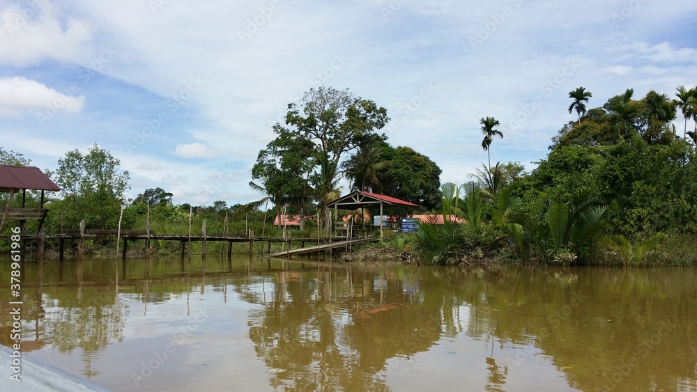 Village along river Village along river