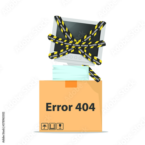 Error 404 with a defective monitor concept