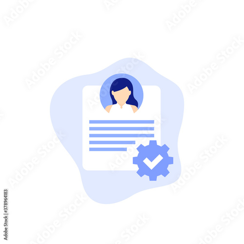 HR management, HRM vector icon