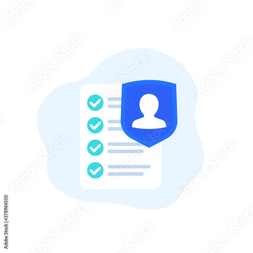 user privacy control vector icon