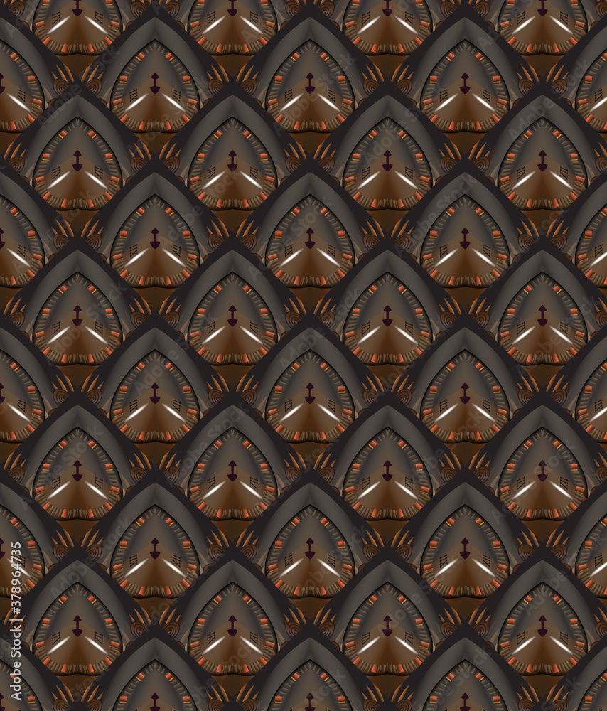 Bavarian Peaks Brown Pattern with Flowing Triangles Bavarian Peaks Brown Pattern with Flowing Triangles
