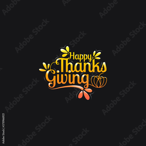 thanks giving card, happy thanks giving day card design (ID: 378966921)